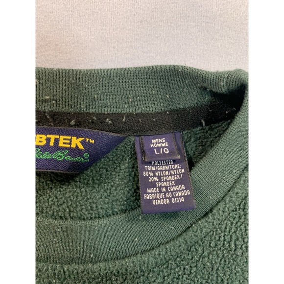 Eddie Bauer EBTek Color Block Fleece Made in Canada Large VTG 90s Gorpcore - Picture 4 of 7